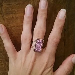 Kendra Scott Lennox ring pink drusy NWT